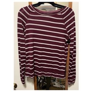 Striped Maroon Long Sleeve
